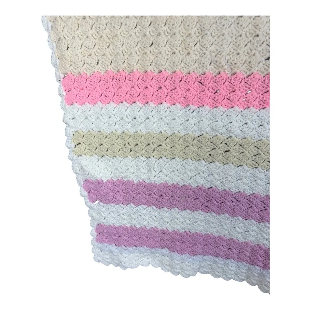 Colorful Striped‎ Crochet Blanket